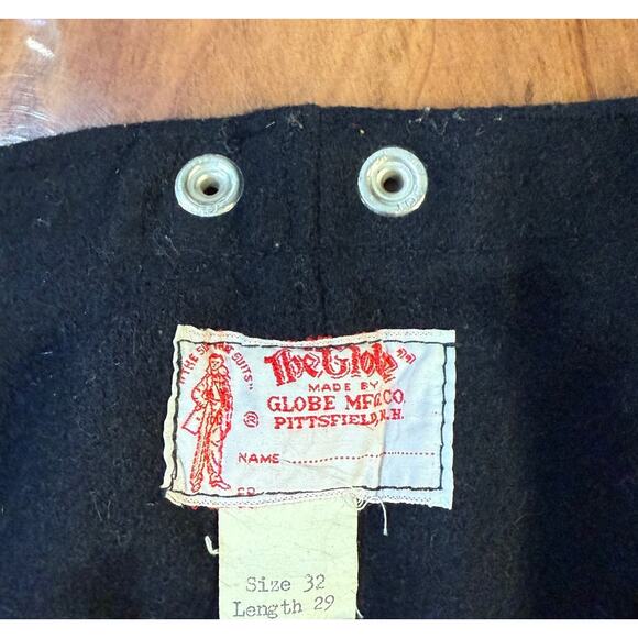 Vintage 50's The Globe MFG Co. Men's Pants 32 x 29 Fireman Wool Liner N.H. LL17 - Picture 4 of 8